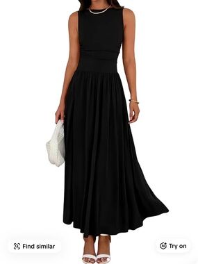 ￼ BTFBM Summer Maxi Dresses for Women 2026 Spring Sleeveless Casual Ruched